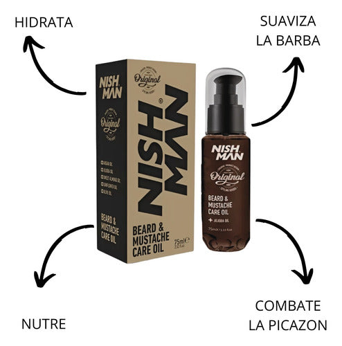 Aceite Barba nish man Hidratante Spray 75 Ml