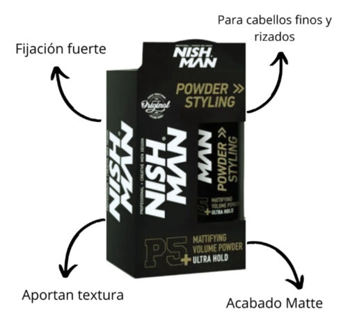 Nishman Polvo Texturizador P0 + Polvo Texturizador Matte P5