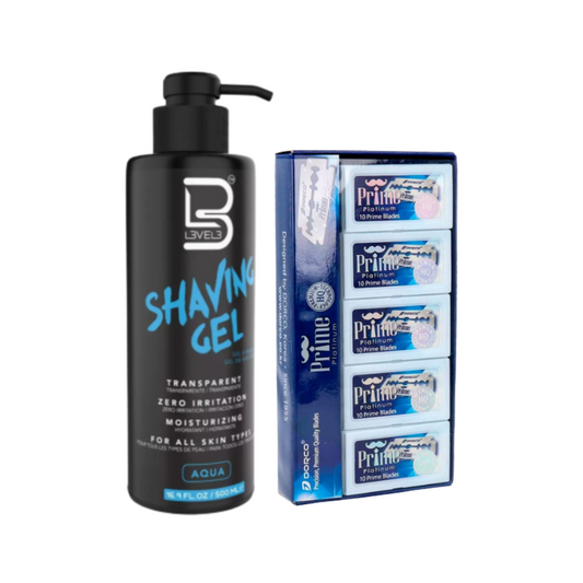 Shaving Gel Aqua Level 3 + 100 Hojillas De Afeitar Dorco