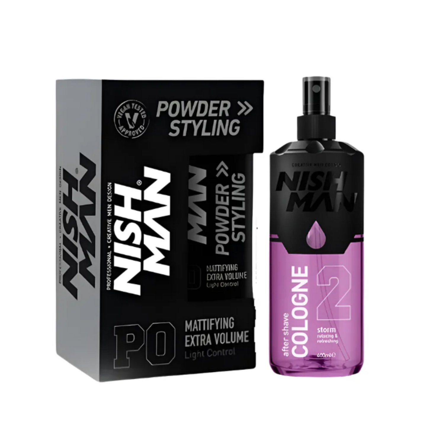 Nishman Polvo Texturizador P0 Extra Volumen Matte + Colonia NishMan After Shave N°2 Storm