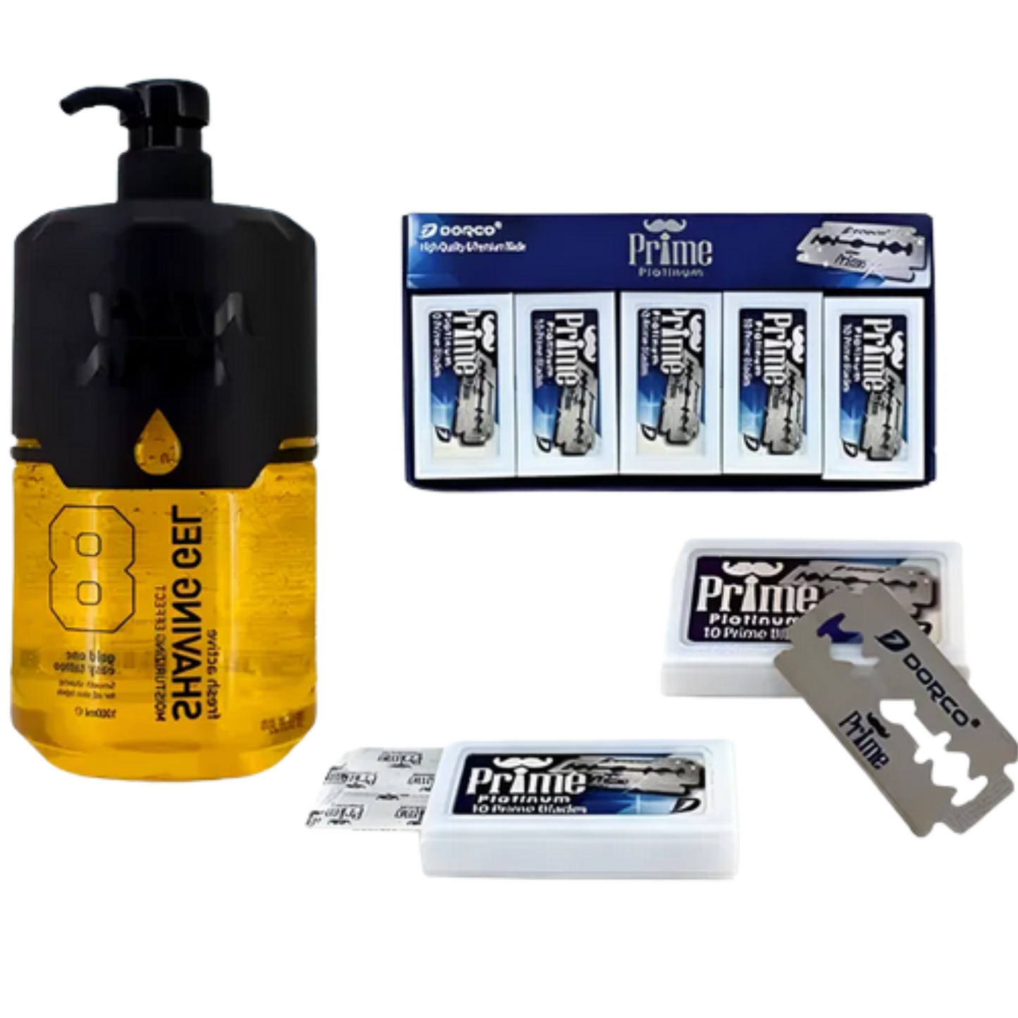 Shaving Gel Nishman 8 + 100 Hojillas De Afeitar Dorco