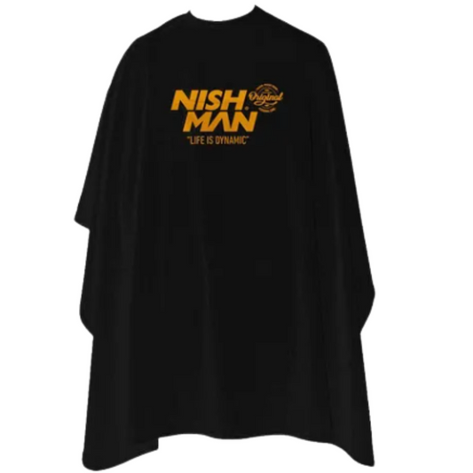 Capa de barberia nishman negra lisa