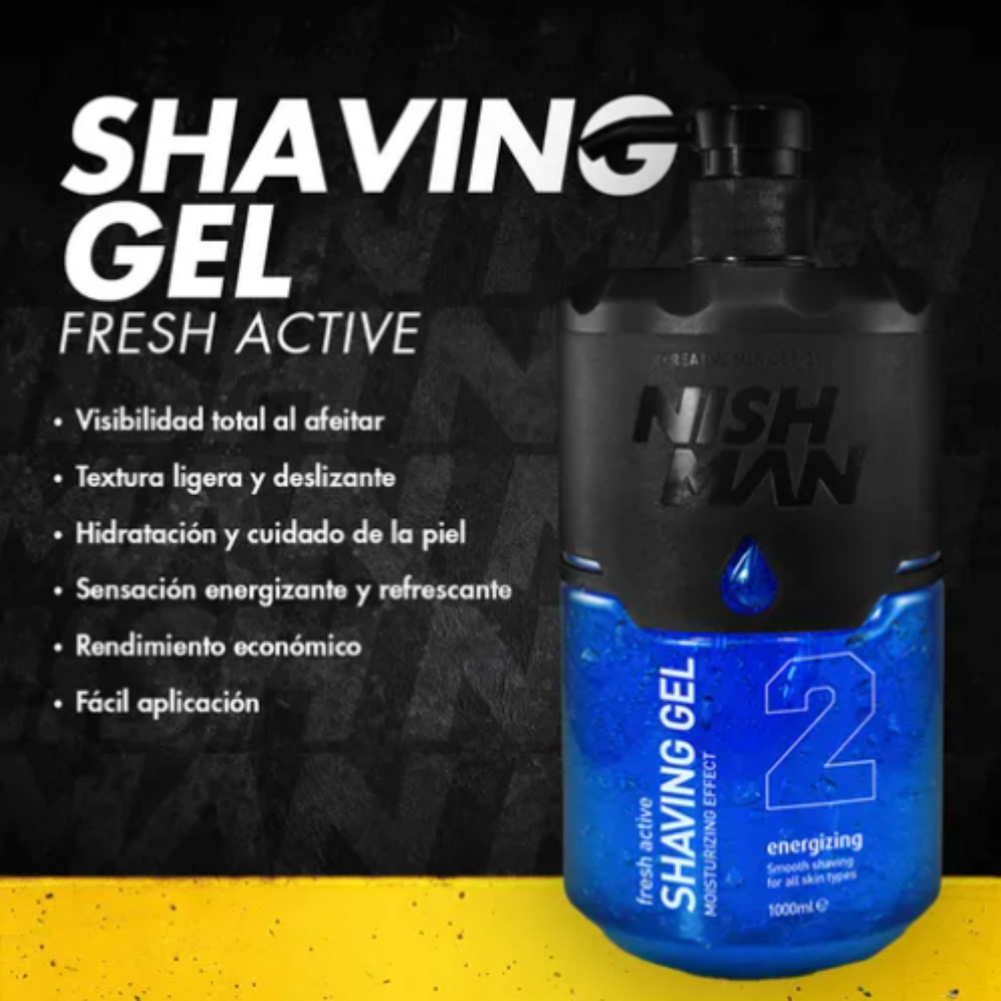Shaving Gel Fresh Active Nº2 Energizing 1000ml Nishman