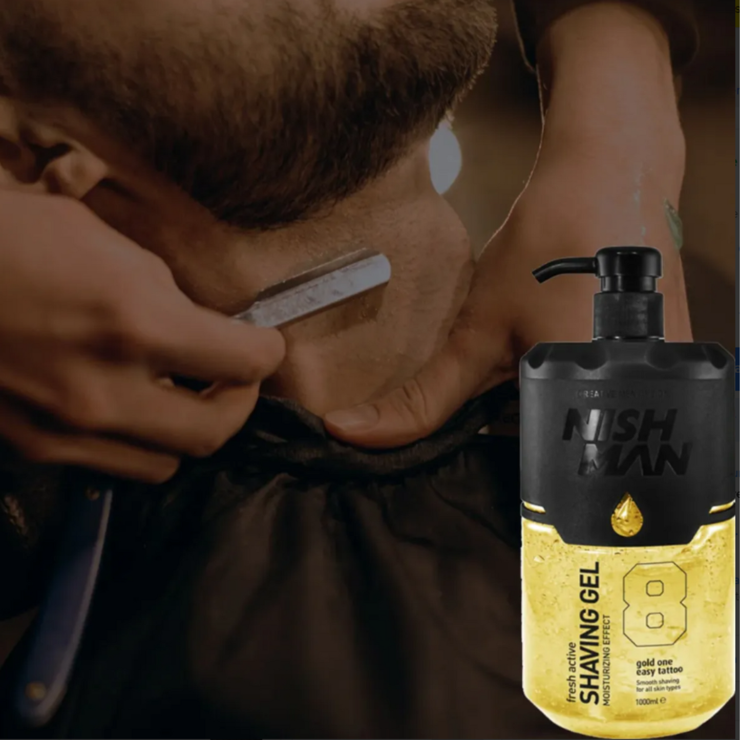 Shaving Gel Nishman Easy Tattoo 8 Gold Gel De Afeitar 1000ml
