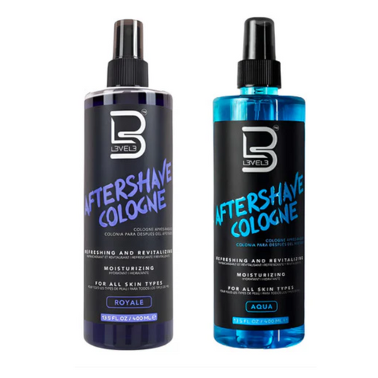 After shave level 3 morada + after shave azul level 3 combo