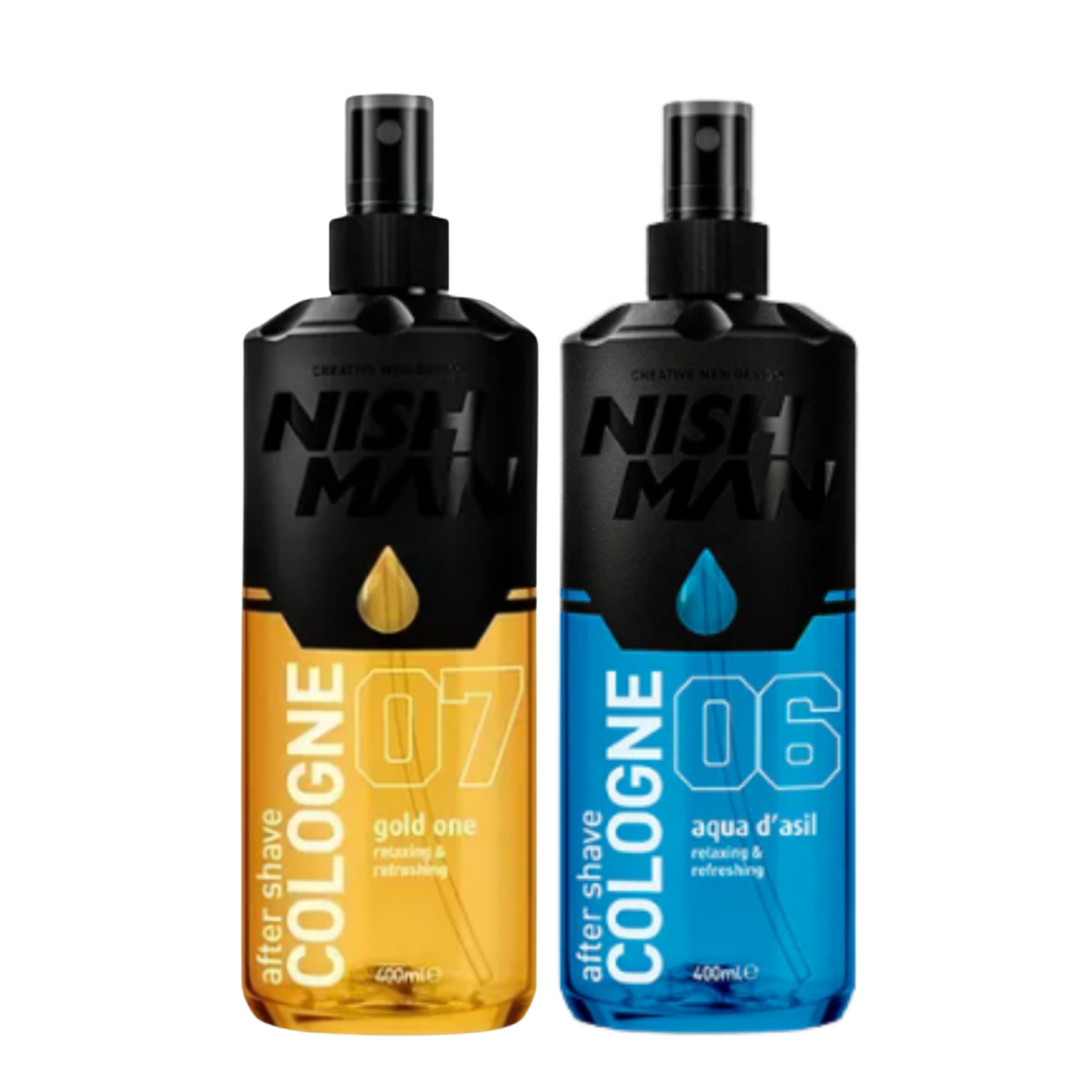 After shave nishman aqua 6 + colonia after shave gold one 07