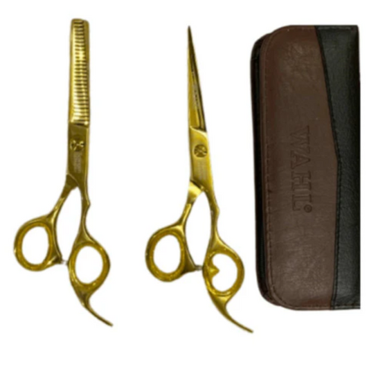 Combo De Tijeras Wahl Filo Navaja Y Esculpidora Profesional