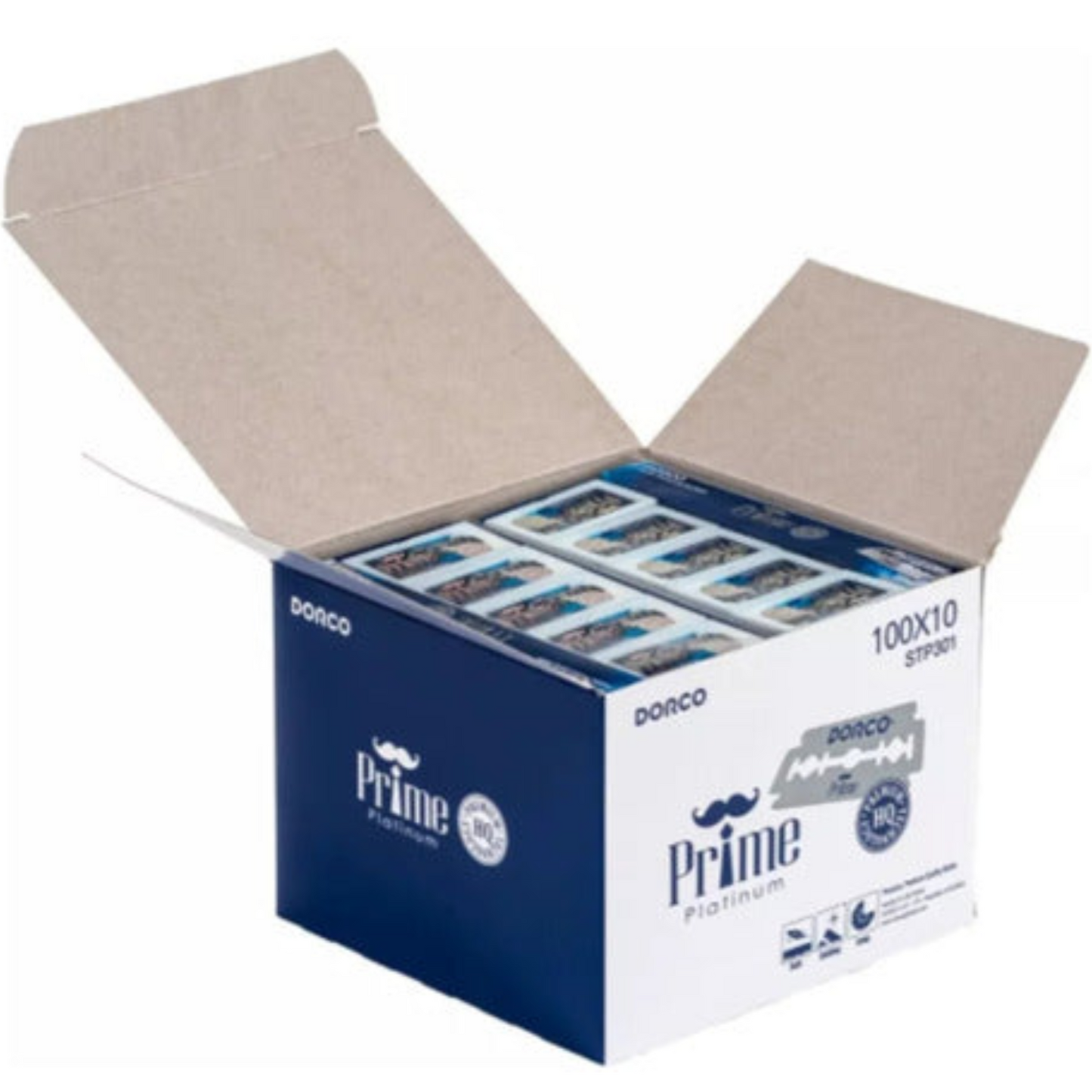 Dorco prime azul caja 1000 hojillas cuchillas para afeitar