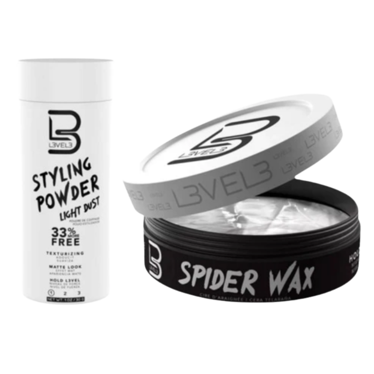 Polvo texturizador blanco + cera spider wax level3