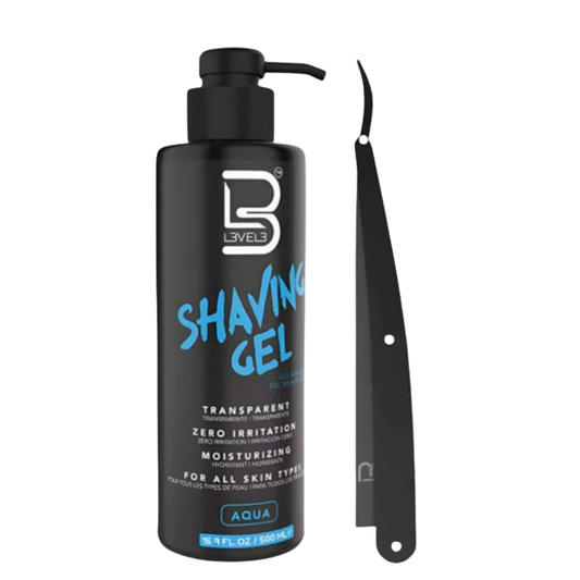 Shaving Gel Afeitar Aqua Level 3 + Porta Navaja Negro Level3