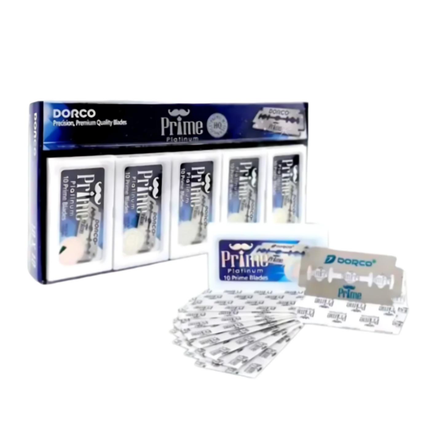 100 Hojillas De Afeitar Dorco Prime Display Barber