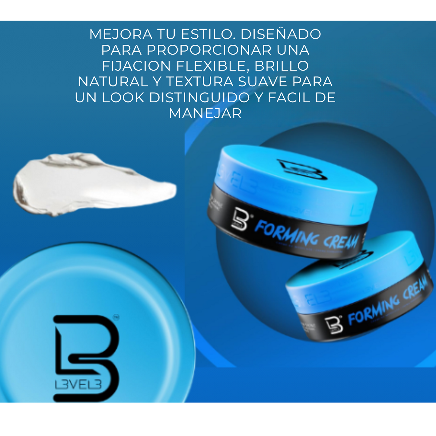 Cera forming brillo level 3 + polvo texturizador negro level 3