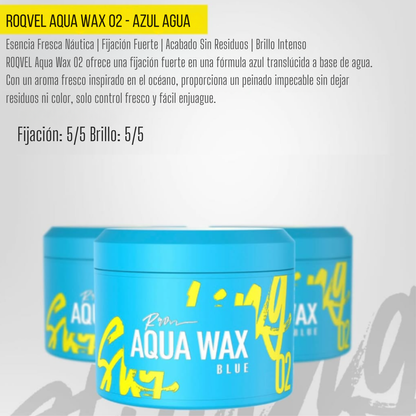 Cera Roqvel Fijadora Cabello Brillo Blue Aqua Pro 150ml