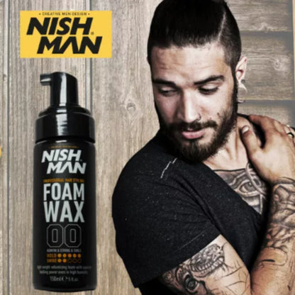 Foam wax nish man volumen y rizos fuertes 150ml