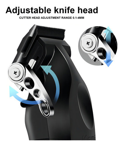 Máquina afeitadora kemei 2296 negra