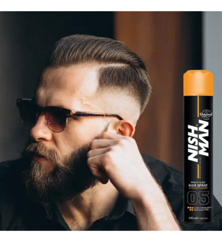 Laca nishman pro styling hair spray 05 ultra fuerte 400 Ml