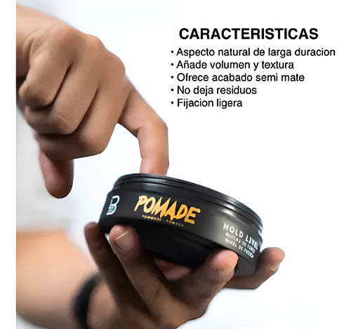 Cera pomada para peinar el cabello level 3 dorada 150Ml