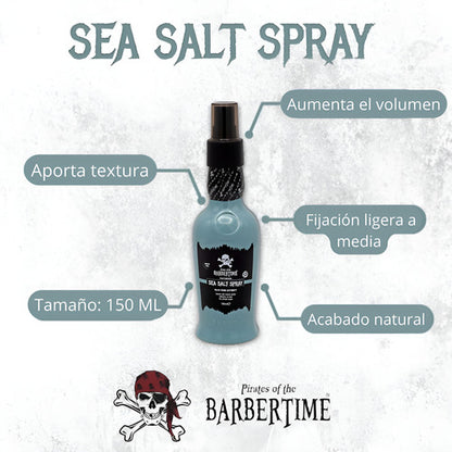 Cera fijador para cabello sea salt spray barbertime 150ml