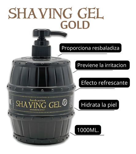 Shaving Gel De Afeitar Sea God Barbertime 1000ml