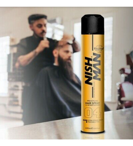 Laca nish man pro styling hair spray extra fuerte 400 Ml
