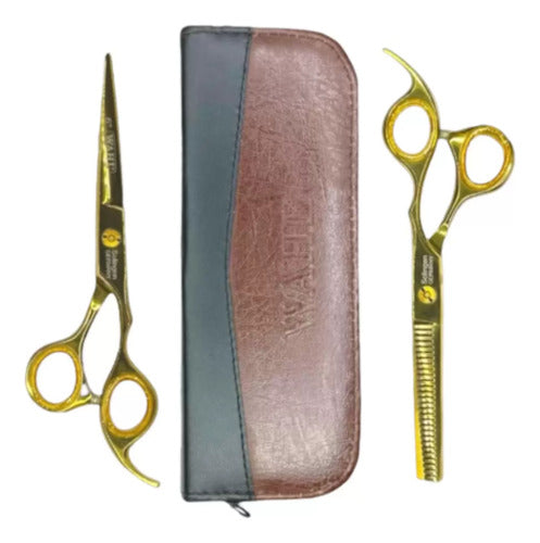 Combo De Tijeras Wahl Filo Navaja Y Esculpidora Profesional