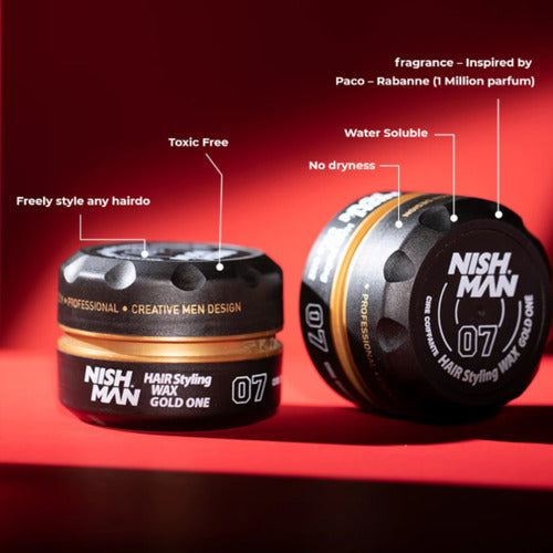 Cera nishman hair wax 07 gold one fijacion de cabello 150Ml