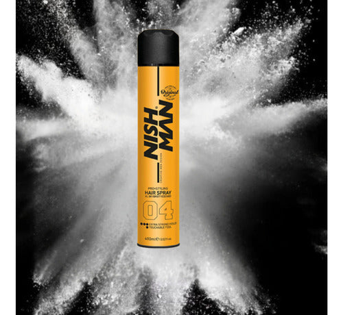 Laca nish man pro styling hair spray extra fuerte 400 Ml