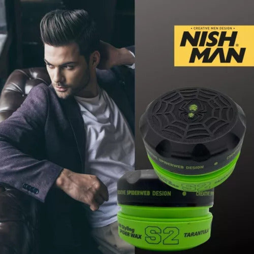 Cera nishman hair styling spider wax telaraña S2