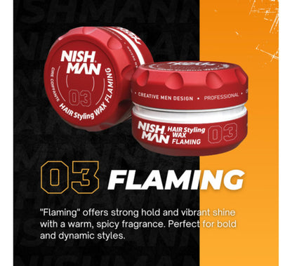Nishman Cera Moldeadora Para Cabello 03 Flaming Roja 150ml