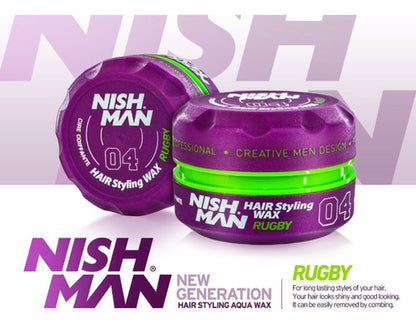 Cera nishman hair wax 04 rugby fijacion de cabello 150 Ml