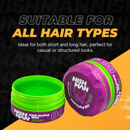 Cera nishman hair wax 04 rugby fijacion de cabello 150 Ml
