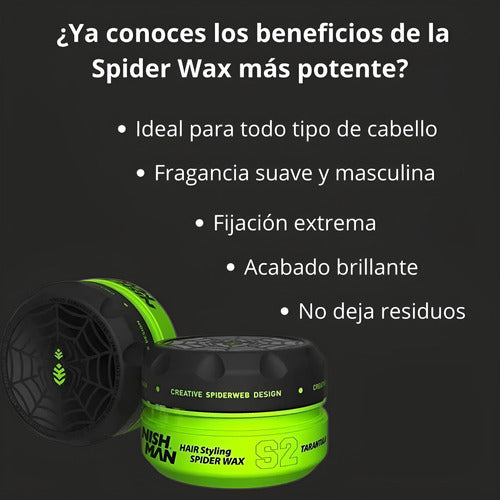 Cera nishman hair styling spider wax telaraña S2
