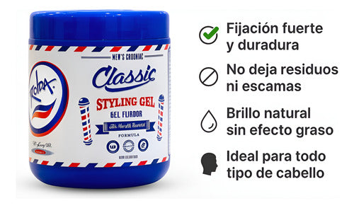 Gelatina rolda gel fijador cabello profesional clasico 500gr