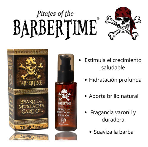 Aceite para cuidado de barba y bigote barbertime 75ml