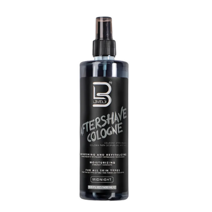 Level 3 aftershave colonia barber midnight post afeitado 400