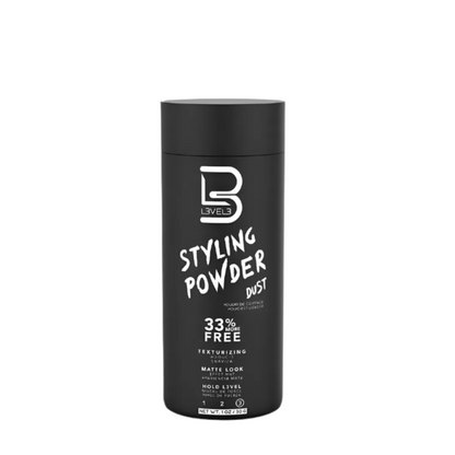 Polvo texturizador level 3 negro fijación fuerte 30g