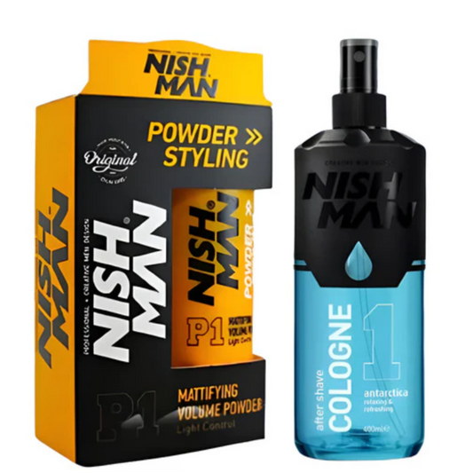 Colonia after shave 01 nish man + polvo texturizador matte P1