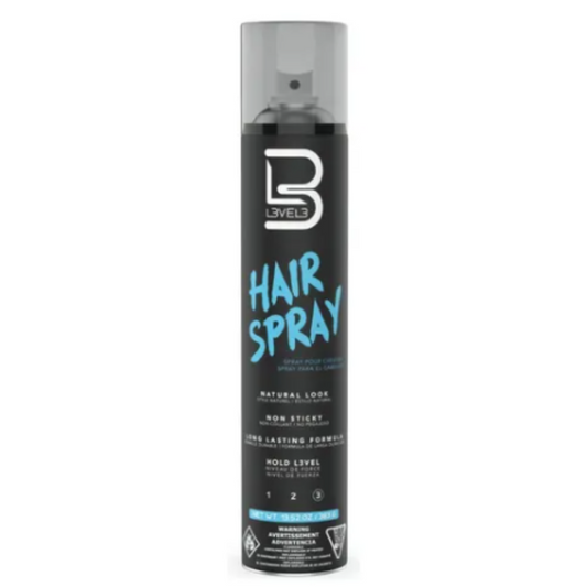 Laca para el cabello level 3 negra profesional 400 Ml