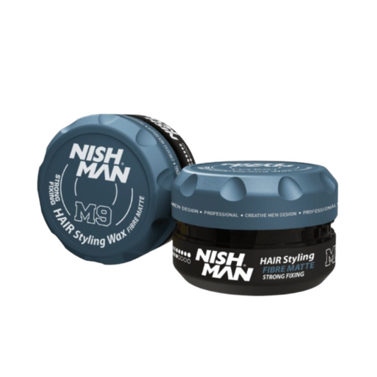 Nishman Hair Fibra Cera Mate Barber M9 Fijación Fuerte 100ml