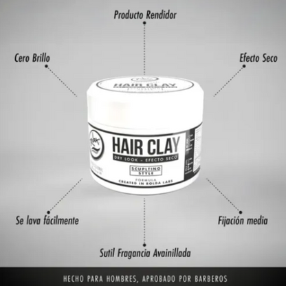 Pomada Matte Rolda Hair Clay Cabello Fijador 150g