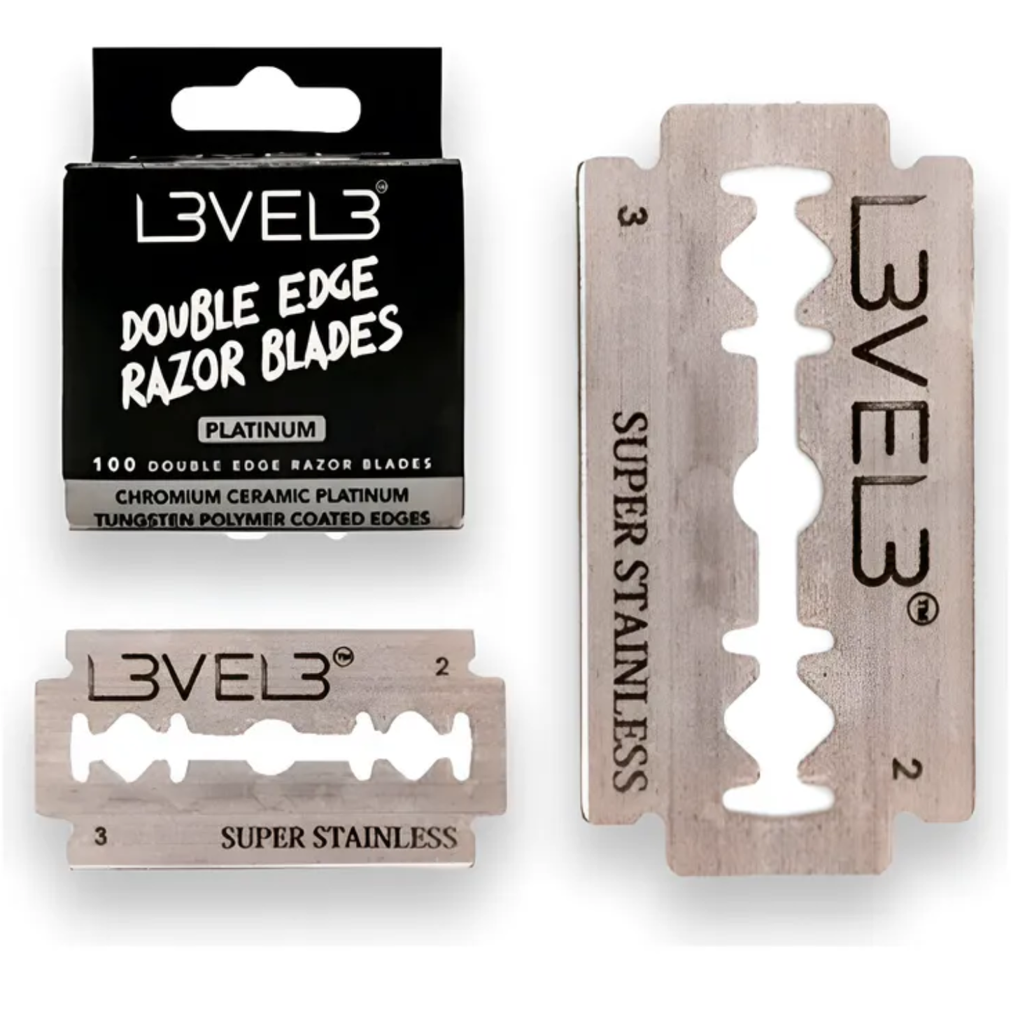 Hojillas De Afeitar Level 3 Barber Razor Blades 100und