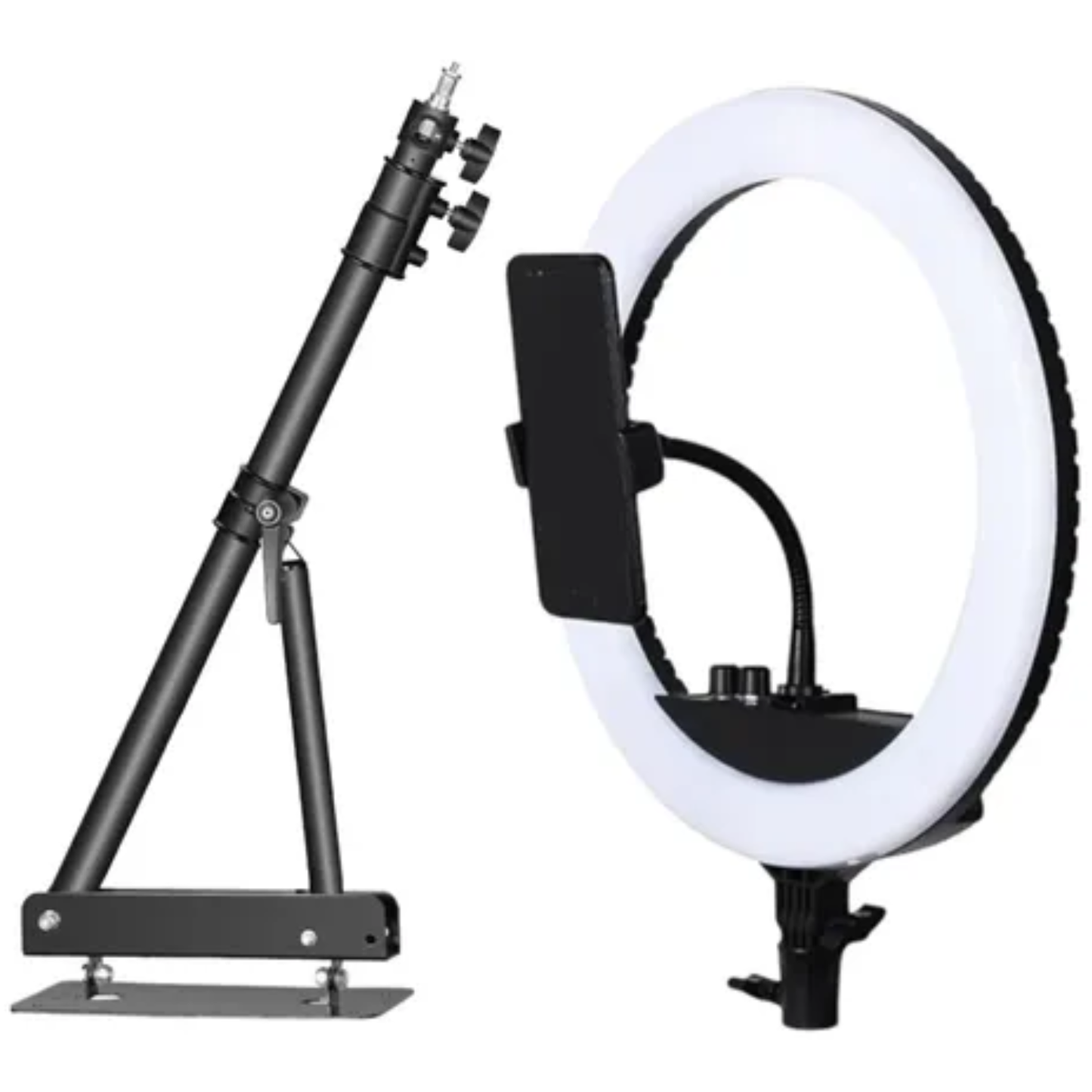 Aro De Luz 3 Camara Profesional 45cm Con Base De Pared