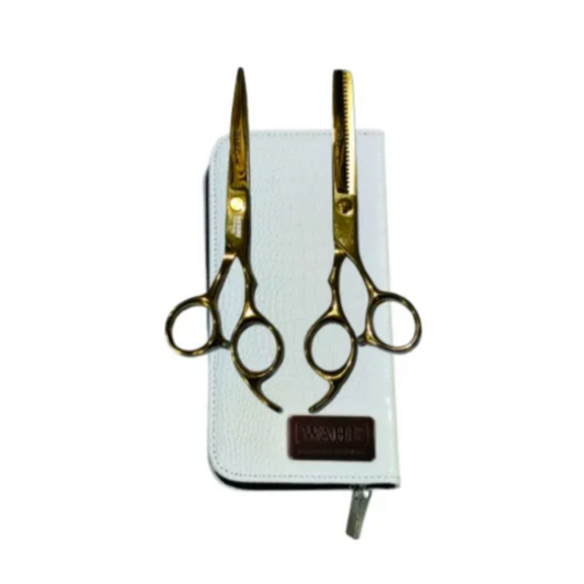 Pack De Tijeras Wahl Con Estuche Para Barberia Profesional